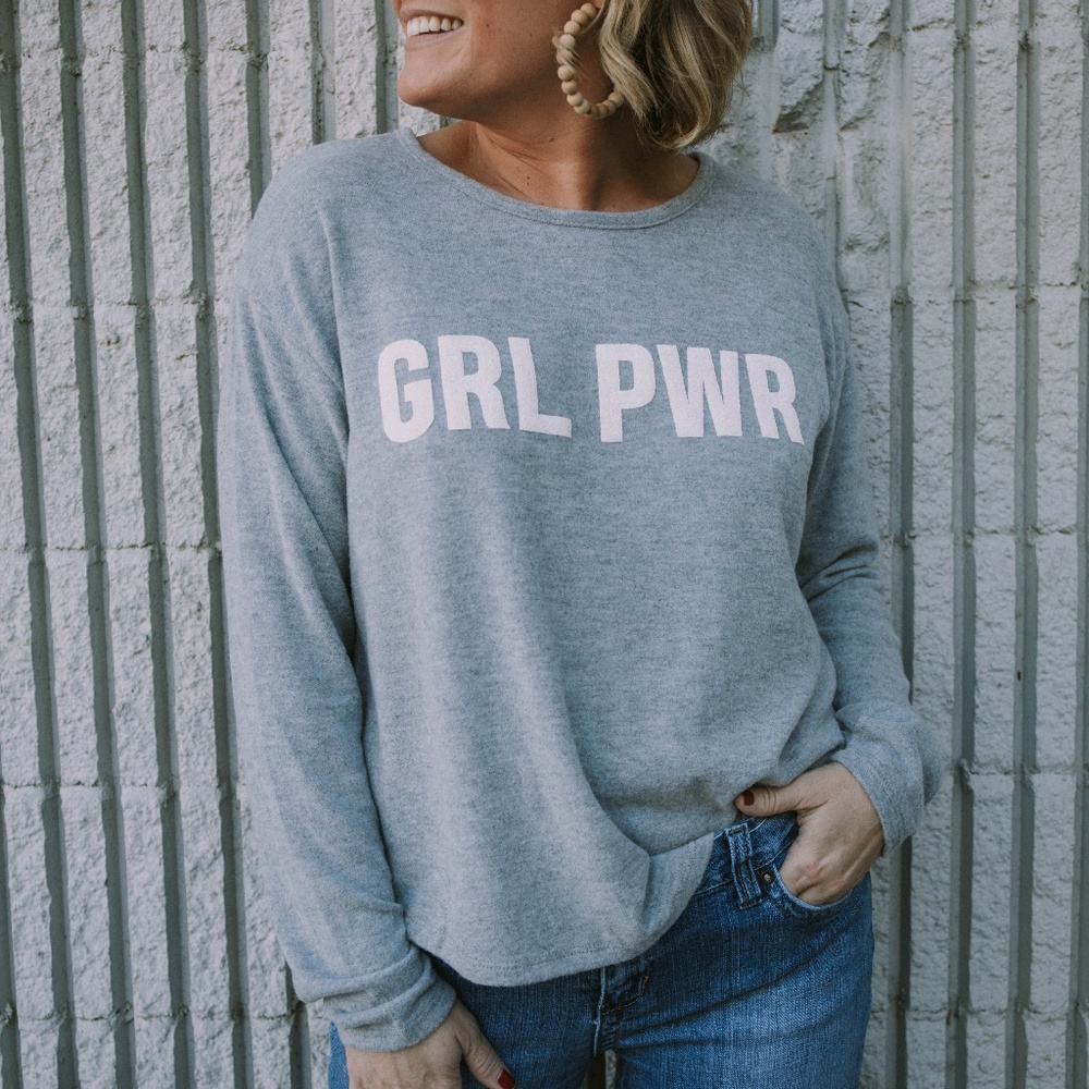 GRL Power Loose Fit Fleece Sweater